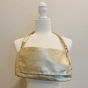 Banana Republic Metallic Champagne Gold Purse